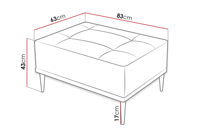 RAPAKI Fotpall Sammet/Silver - Fotpall