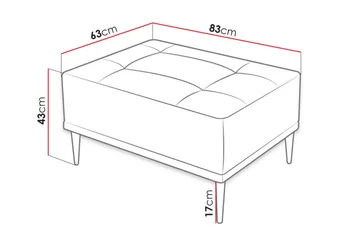 Rapale Fotpall - Sammet/Gul - Möbler - Vardagsrum - Stolar & sittmöbler - Pallar - Fotpall