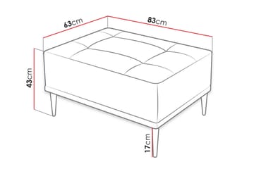 Rapale Fotpall - Sammet/Silver - Möbler - Vardagsrum - Stolar & sittmöbler - Pallar - Fotpall