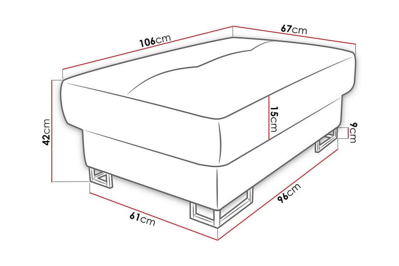 Reginia Fotpall 67 cm - Möbler - Vardagsrum - Stolar & sittmöbler - Pallar - Fotpall