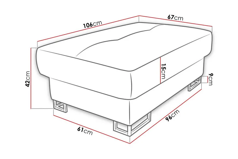 Reginia Fotpall 67 cm - Möbler - Vardagsrum - Stolar & sittmöbler - Pallar - Fotpall