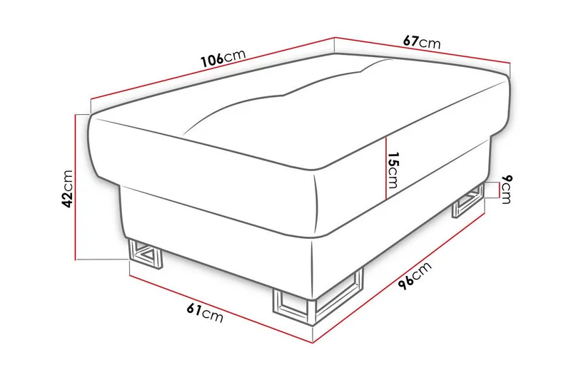 Reginia Fotpall 67 cm - Möbler - Vardagsrum - Stolar & sittmöbler - Pallar - Fotpall