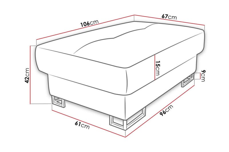 Reginia Fotpall 67 cm - Möbler - Vardagsrum - Stolar & sittmöbler - Pallar - Fotpall