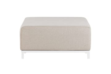 Fotpall Rovigo Beige/vit - Beige/vit - Möbler - Vardagsrum - Stolar & sittmöbler - Pallar - Fotpall