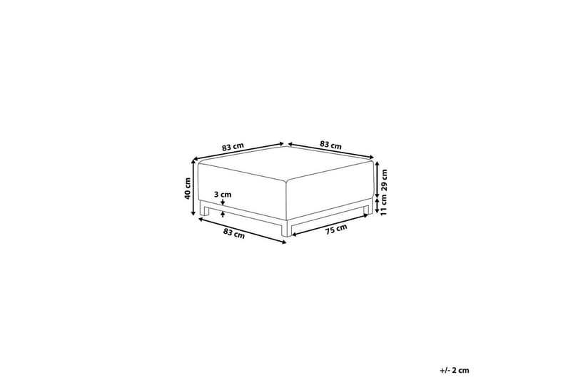 Fotpall Rovigo Grå/vit - Grå/vit - Möbler - Vardagsrum - Stolar & sittmöbler - Pallar - Fotpall