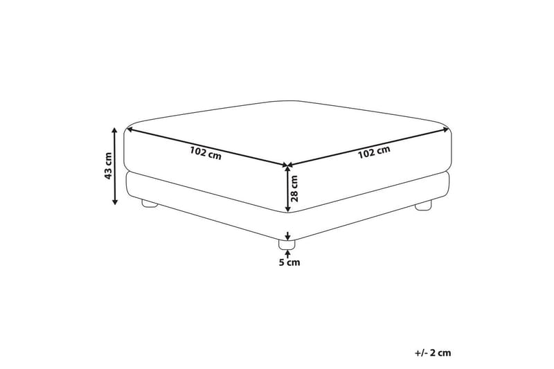 Fotpall Sigtuna Beige/svart - Beige/svart - Möbler - Vardagsrum - Stolar & sittmöbler - Pallar - Fotpall
