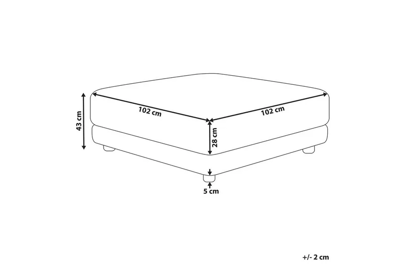 Fotpall Sigtuna Grå/svart - Grå/svart - Möbler - Vardagsrum - Stolar & sittmöbler - Pallar - Fotpall