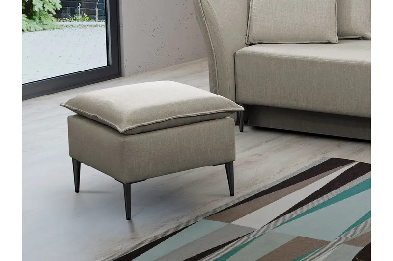 Staffin Fotpall 50 cm beige - Möbler - Vardagsrum - Stolar & sittmöbler - Pallar - Fotpall