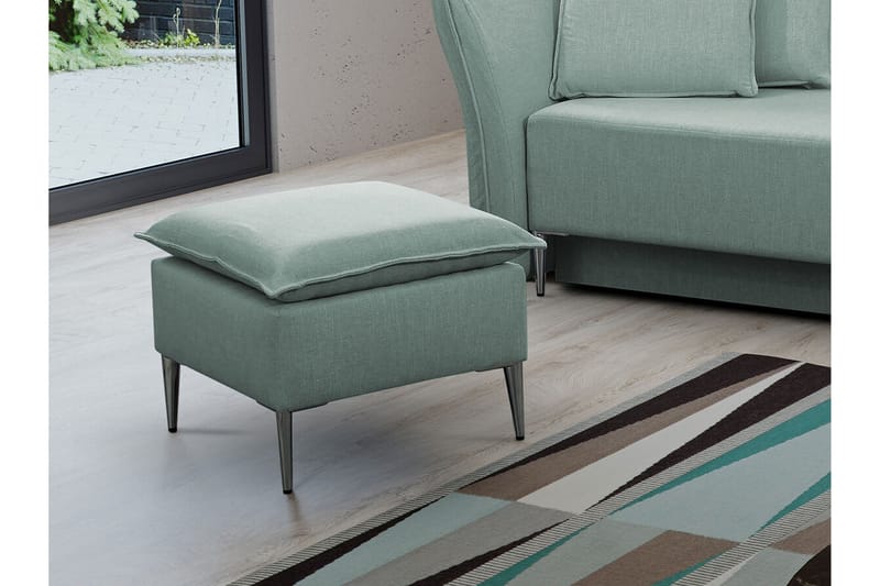 Staffin Fotpall 50 cm Dark Blue/Light Blue - Möbler - Vardagsrum - Stolar & sittmöbler - Pallar - Fotpall