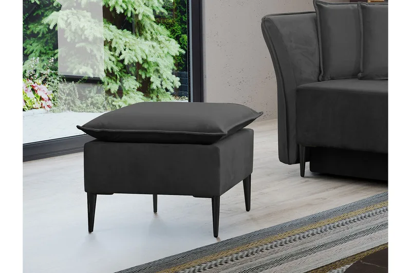 Staffin Fotpall 50 cm Dark grey - Möbler - Vardagsrum - Stolar & sittmöbler - Pallar - Fotpall