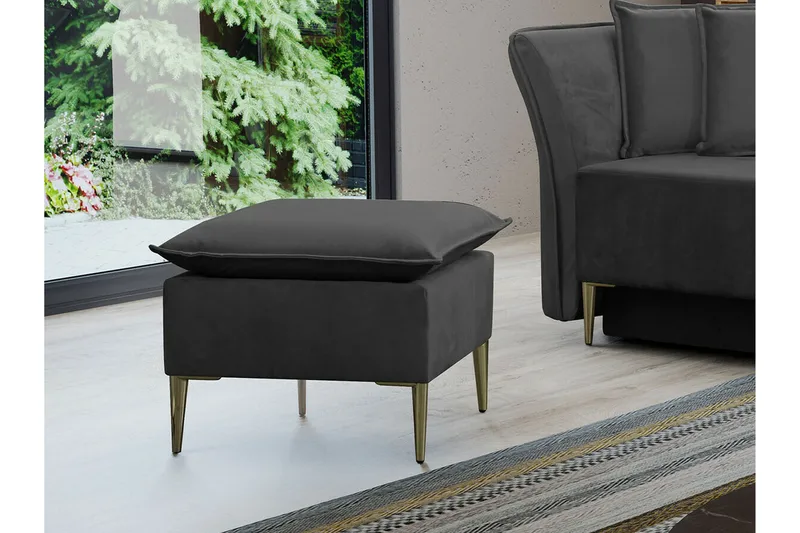 Staffin Fotpall 50 cm Dark grey - Möbler - Vardagsrum - Stolar & sittmöbler - Pallar - Fotpall