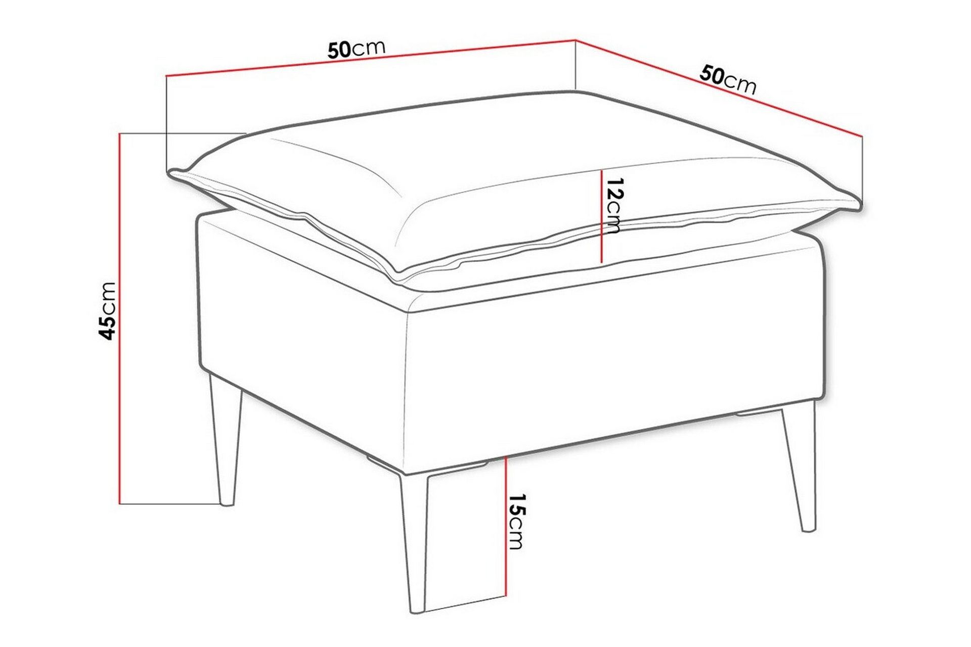 Staffin Fotpall 50 cm Ljusblå/Ljusgrå - Möbler - Vardagsrum - Stolar & sittmöbler - Pallar - Fotpall