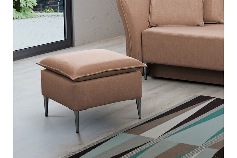 Staffin Fotpall 50 cm NO_BRAND Light brown - Möbler - Vardagsrum - Stolar & sittmöbler - Pallar - Fotpall