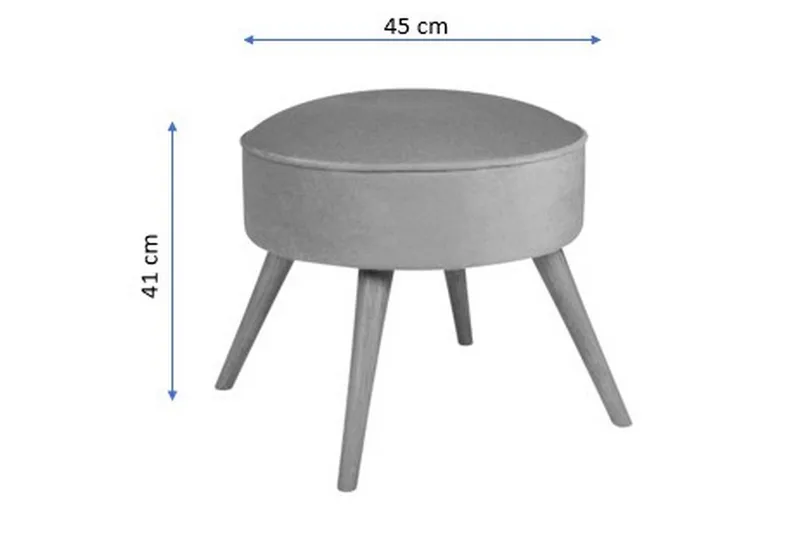 Stefanescu Fotpall - Turkos - Möbler - Vardagsrum - Stolar & sittmöbler - Pallar - Fotpall