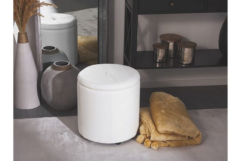Syosset Fotpall med Förvaring - Vit - Möbler - Vardagsrum - Stolar & sittmöbler - Pallar - Fotpall