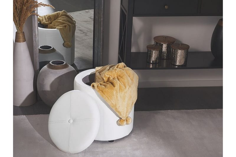 Syosset Fotpall med Förvaring - Vit - Möbler - Vardagsrum - Stolar & sittmöbler - Pallar - Fotpall