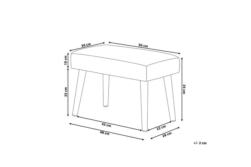 Takoma Fotpall 30|50 cm - Brun - Möbler - Vardagsrum - Stolar & sittmöbler - Pallar - Fotpall
