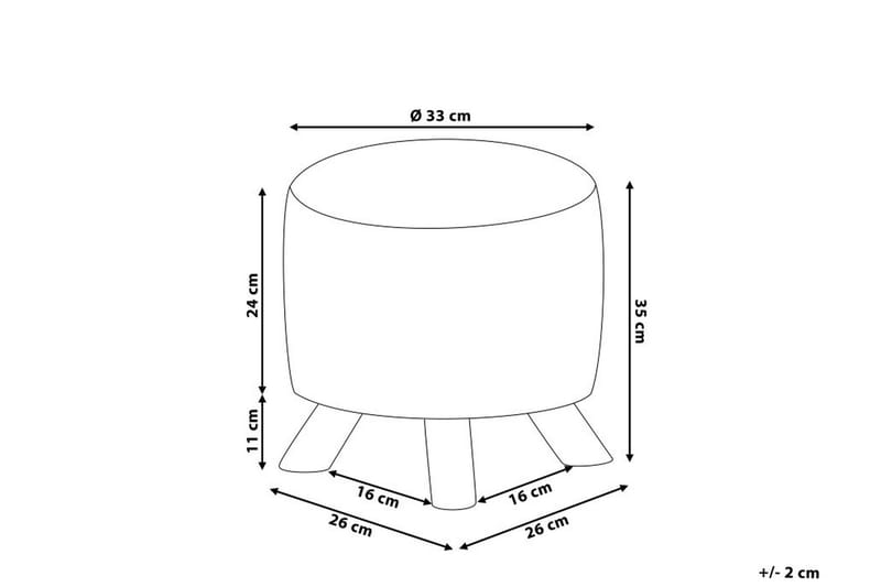 TE|AS Fotpall 33|35 cm - Möbler - Vardagsrum - Stolar & sittmöbler - Pallar - Fotpall