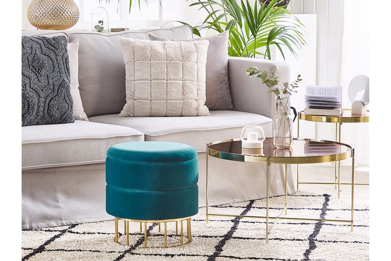 Tomakulla Fotpall med Förvaring - Blå - Möbler - Vardagsrum - Stolar & sittmöbler - Pallar - Fotpall