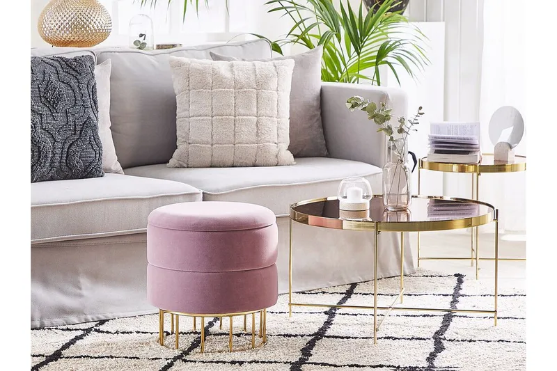 Tomakulla Fotpall med Förvaring - Rosa - Möbler - Vardagsrum - Stolar & sittmöbler - Pallar - Fotpall
