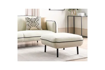 Fotpall Tonsberg Beige/svart - Beige/svart - Möbler - Vardagsrum - Stolar & sittmöbler - Pallar - Fotpall