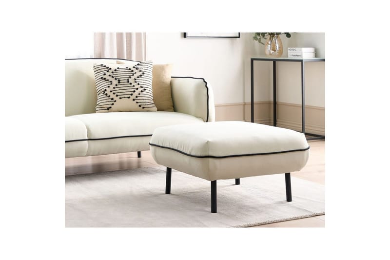 Fotpall Tonsberg Beige/svart - Beige/svart - Möbler - Vardagsrum - Stolar & sittmöbler - Pallar - Fotpall
