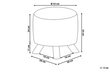 Topeka Fotpall 33|33 cm - Brun - Möbler - Vardagsrum - Stolar & sittmöbler - Pallar - Fotpall
