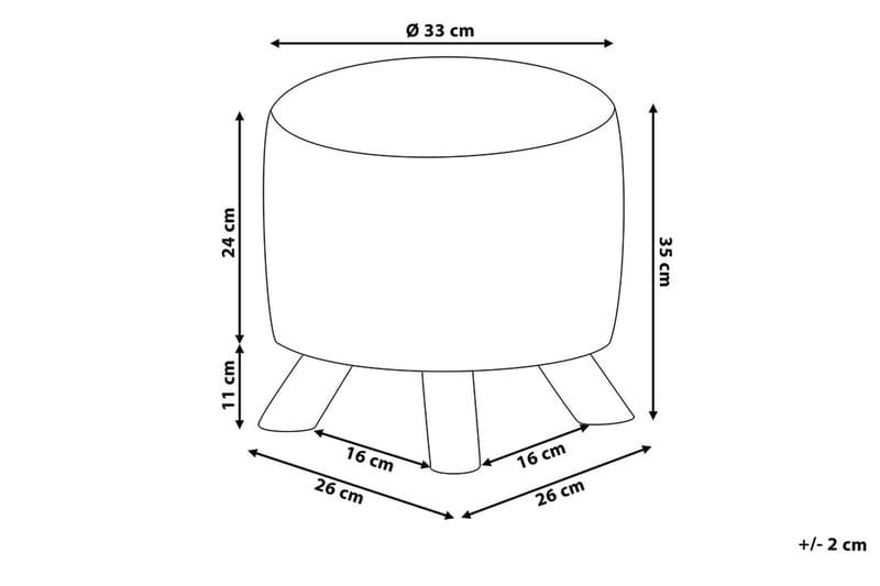 Topeka Fotpall 33|33 cm - Brun - Möbler - Vardagsrum - Stolar & sittmöbler - Pallar - Fotpall