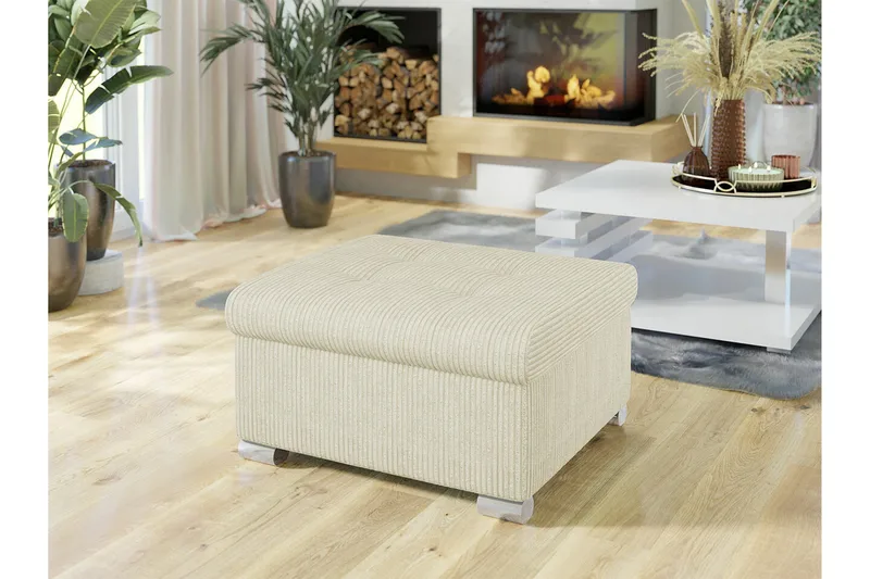 Trefor Fotpall 68 cm - Cream - Möbler - Vardagsrum - Stolar & sittmöbler - Pallar - Fotpall