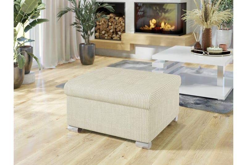 Trefor Fotpall 68 cm - Cream - Möbler - Vardagsrum - Stolar & sittmöbler - Pallar - Fotpall