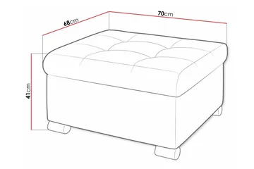 Trefor Fotpall 68 cm - Cream - Möbler - Vardagsrum - Stolar & sittmöbler - Pallar - Fotpall