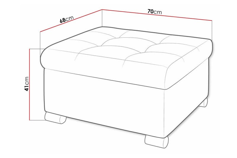Trefor Fotpall 68 cm Grön - Möbler - Vardagsrum - Stolar & sittmöbler - Pallar - Fotpall