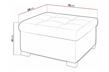 Trefor Fotpall 68 cm - Gul - Möbler - Vardagsrum - Stolar & sittmöbler - Pallar - Fotpall