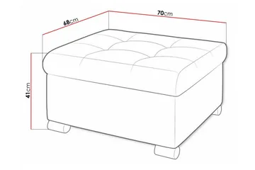 Trefor Fotpall 68 cm - Möbler - Vardagsrum - Stolar & sittmöbler - Pallar - Fotpall