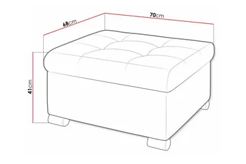 Trefor Fotpall 68 cm - Möbler - Vardagsrum - Stolar & sittmöbler - Pallar - Fotpall