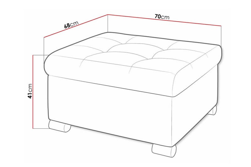 Trefor Fotpall 68 cm - Möbler - Vardagsrum - Stolar & sittmöbler - Pallar - Fotpall