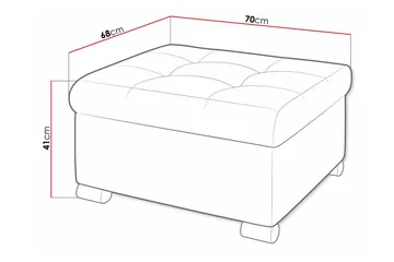 Trefor Fotpall 68 cm - Möbler - Vardagsrum - Stolar & sittmöbler - Pallar - Fotpall