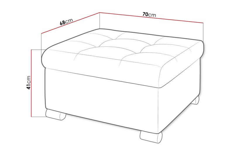 Trefor Fotpall 68 cm - Möbler - Vardagsrum - Stolar & sittmöbler - Pallar - Fotpall