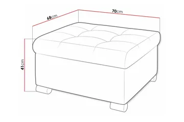 Trefor Fotpall 68 cm - Möbler - Vardagsrum - Stolar & sittmöbler - Pallar - Fotpall