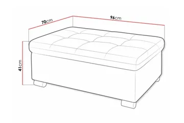 Trefor Fotpall 70 cm - Blå - Möbler - Vardagsrum - Stolar & sittmöbler - Pallar - Fotpall