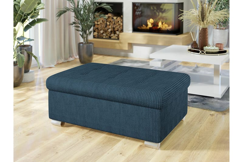 Trefor Fotpall 70 cm - Blå - Möbler - Vardagsrum - Stolar & sittmöbler - Pallar - Fotpall