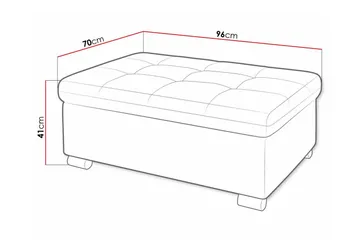 Trefor Fotpall 70 cm - Cream - Möbler - Vardagsrum - Stolar & sittmöbler - Pallar - Fotpall