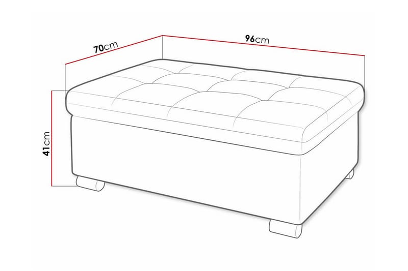 Trefor Fotpall 70 cm - Cream - Möbler - Vardagsrum - Stolar & sittmöbler - Pallar - Fotpall