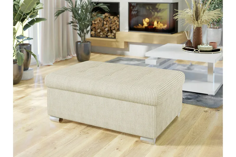 Trefor Fotpall 70 cm - Cream - Möbler - Vardagsrum - Stolar & sittmöbler - Pallar - Fotpall