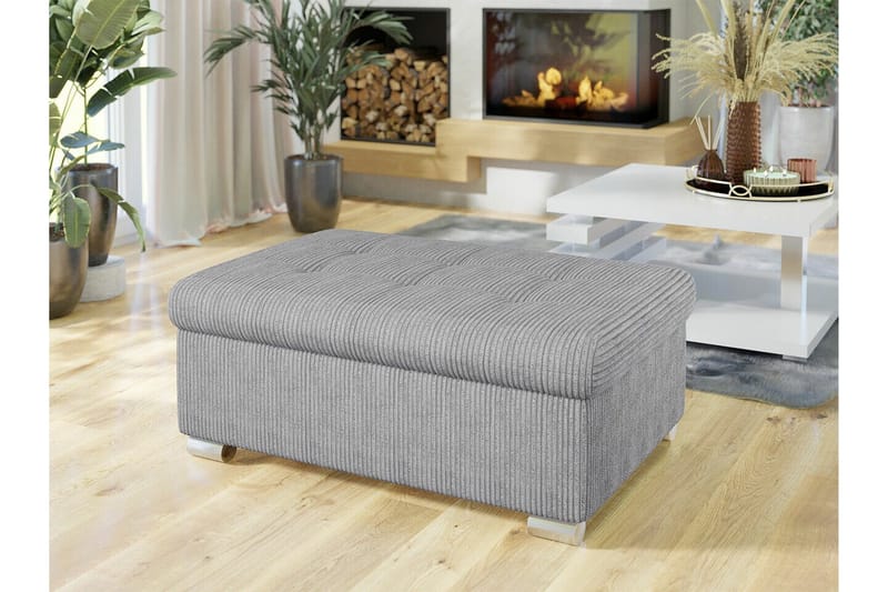 Trefor Fotpall 70 cm - Grå - Möbler - Vardagsrum - Stolar & sittmöbler - Pallar - Fotpall