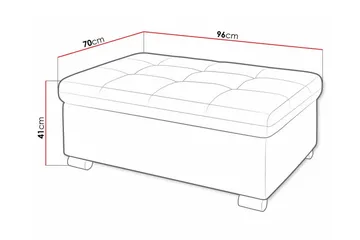 Trefor Fotpall 70 cm - Gul - Möbler - Vardagsrum - Stolar & sittmöbler - Pallar - Fotpall