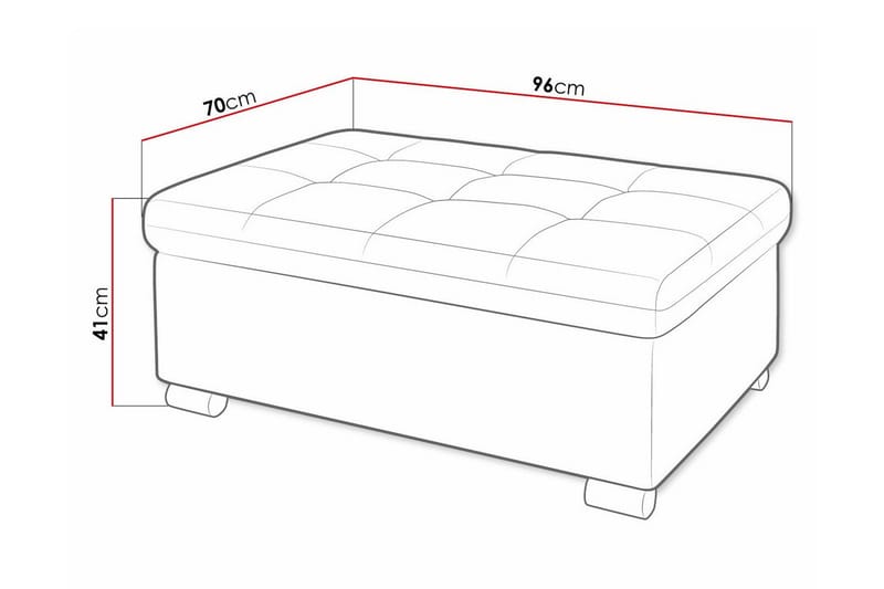 Trefor Fotpall 70 cm - Gul - Möbler - Vardagsrum - Stolar & sittmöbler - Pallar - Fotpall