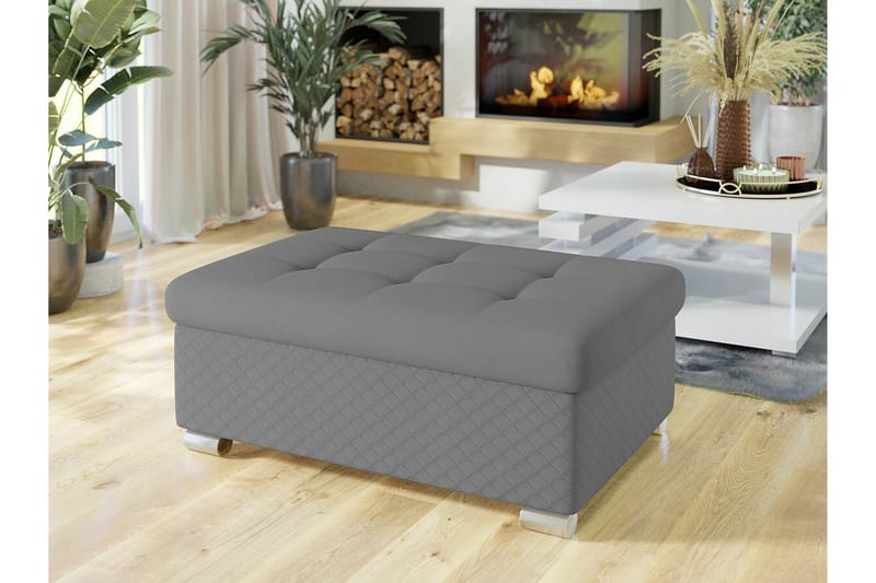 Trefor Fotpall 70 cm Mörkgrå - Möbler - Vardagsrum - Stolar & sittmöbler - Pallar - Fotpall