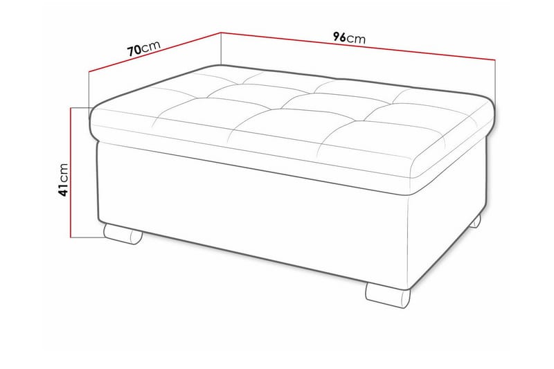 Trefor Fotpall 70 cm Mörkgrå/Ljusgrå - Möbler - Vardagsrum - Stolar & sittmöbler - Pallar - Fotpall