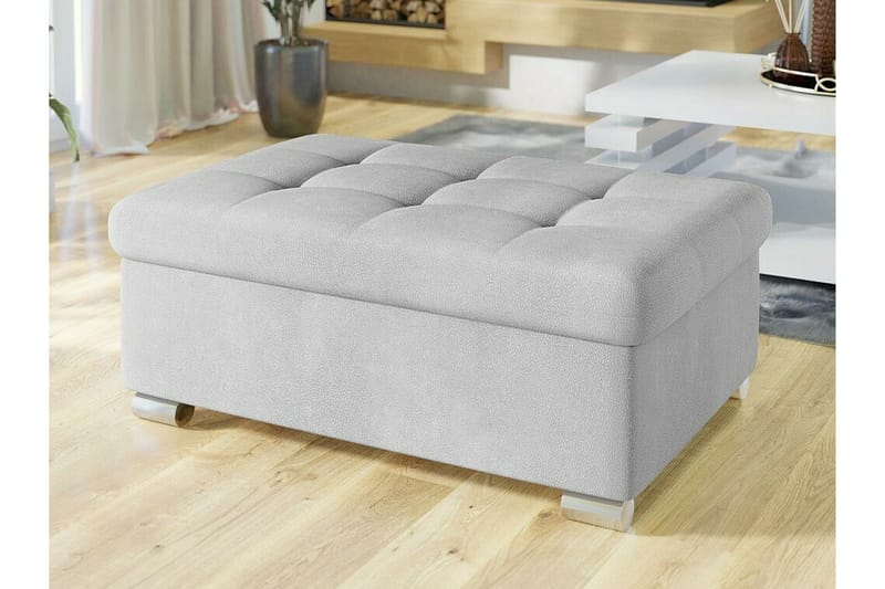 Trefor Fotpall 70 cm Mörkgrå/Ljusgrå - Möbler - Vardagsrum - Stolar & sittmöbler - Pallar - Fotpall